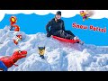 Spidey and Paw Patrol are Rescued in Snowy Mountains by the Assistant