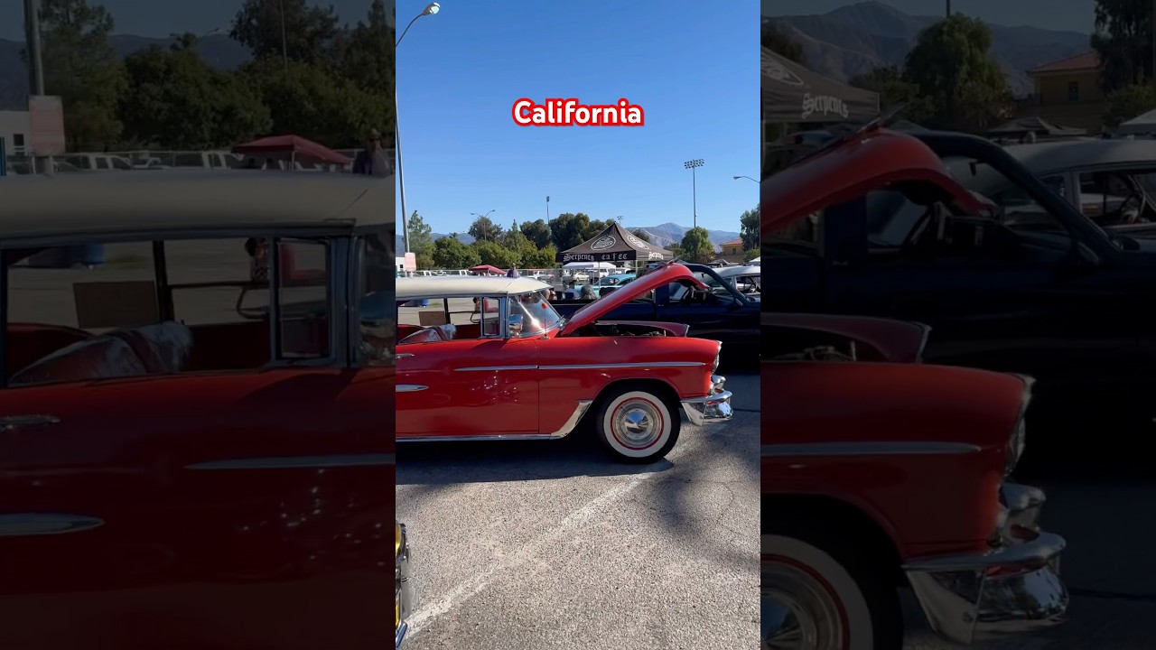 Выставка автомобилей Huffarama Rockabilly 2025 на стадионе 66ers в Сан-Бернардино, Калифорния.