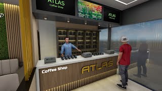 Special Design Concept 3D Coffee Shop ATLAS