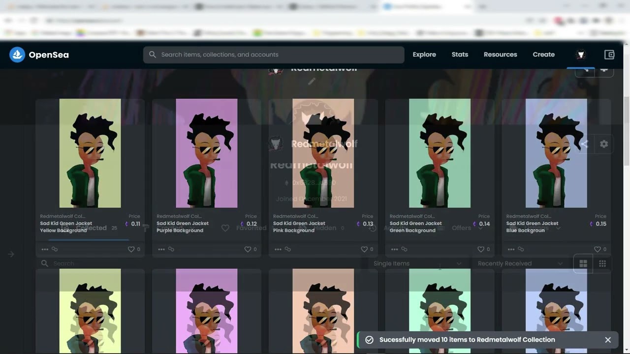 OpenSeas NFt Change Collection