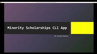 Minority Scholarships CLI App screenshot 1