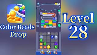 Color Beads Drop Level 28 Walkthrough 🎨 Relaxing Color Sorting Puzzle Game | Mini Boss