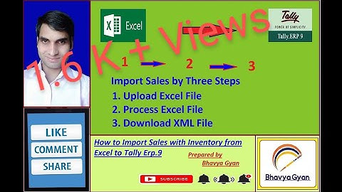 How to Import Sales with Inventory from Excel to Tally Erp 9
