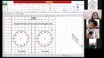 Draw the hands of the clock