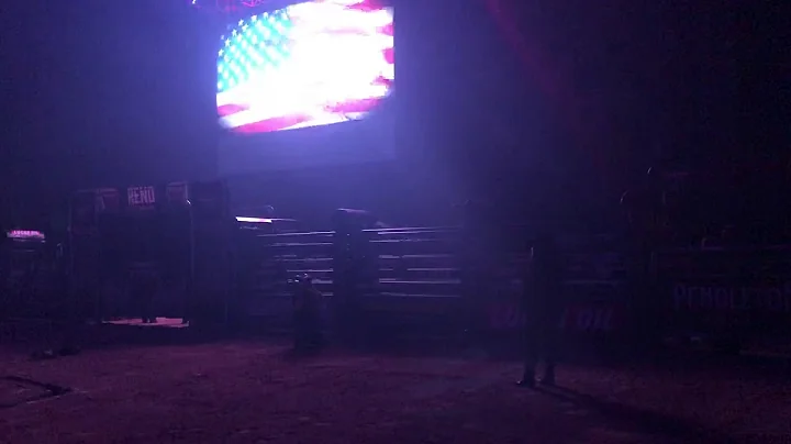 Kathy Lantz singing the National Anthem for the PB...