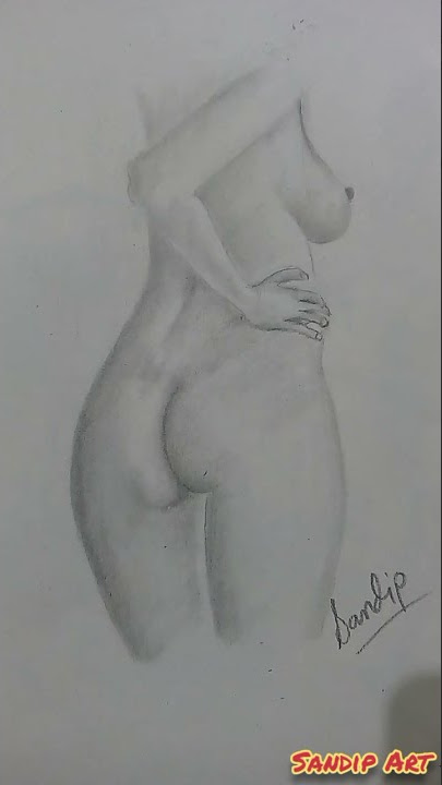Female body drawing | Sunny Leone | Nude Art