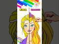 Draw Girls Easy Tutorial | Draw Elsa VS. Barbie Wow 🌈👸🏼 #frozen #drawing #shorts #barbie #girl