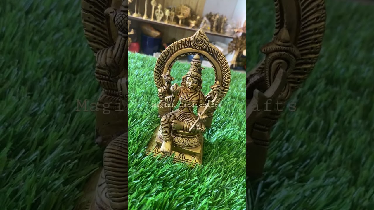 6 inches Brass Goddess RajaRajeswari idols | Brass Handicrafts store in chennai | Super fine quality