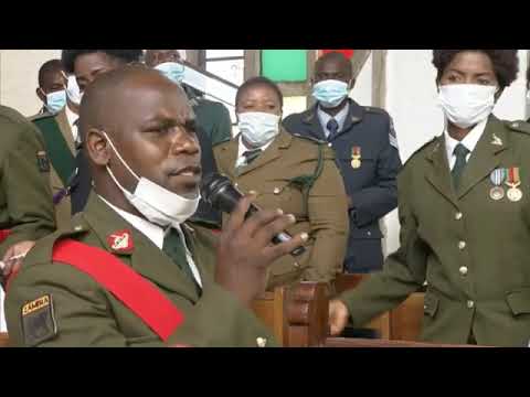 Defence and Security choir sang a peaceful song during Kenneth Kaundas funeral 