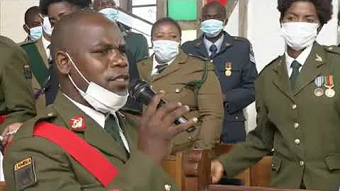 Defence and Security choir, sang a peaceful song during Kenneth Kaunda's funeral 🇿🇲🇿🇲