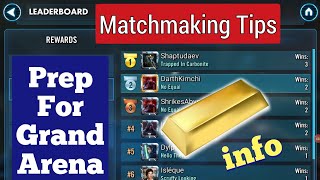 SWGOH  - Grand Arena Tips. Matchmaking.
