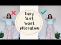 How to take in a Skirt Waist with Elastic for a perfect fit | Sewing Projects for Beginners