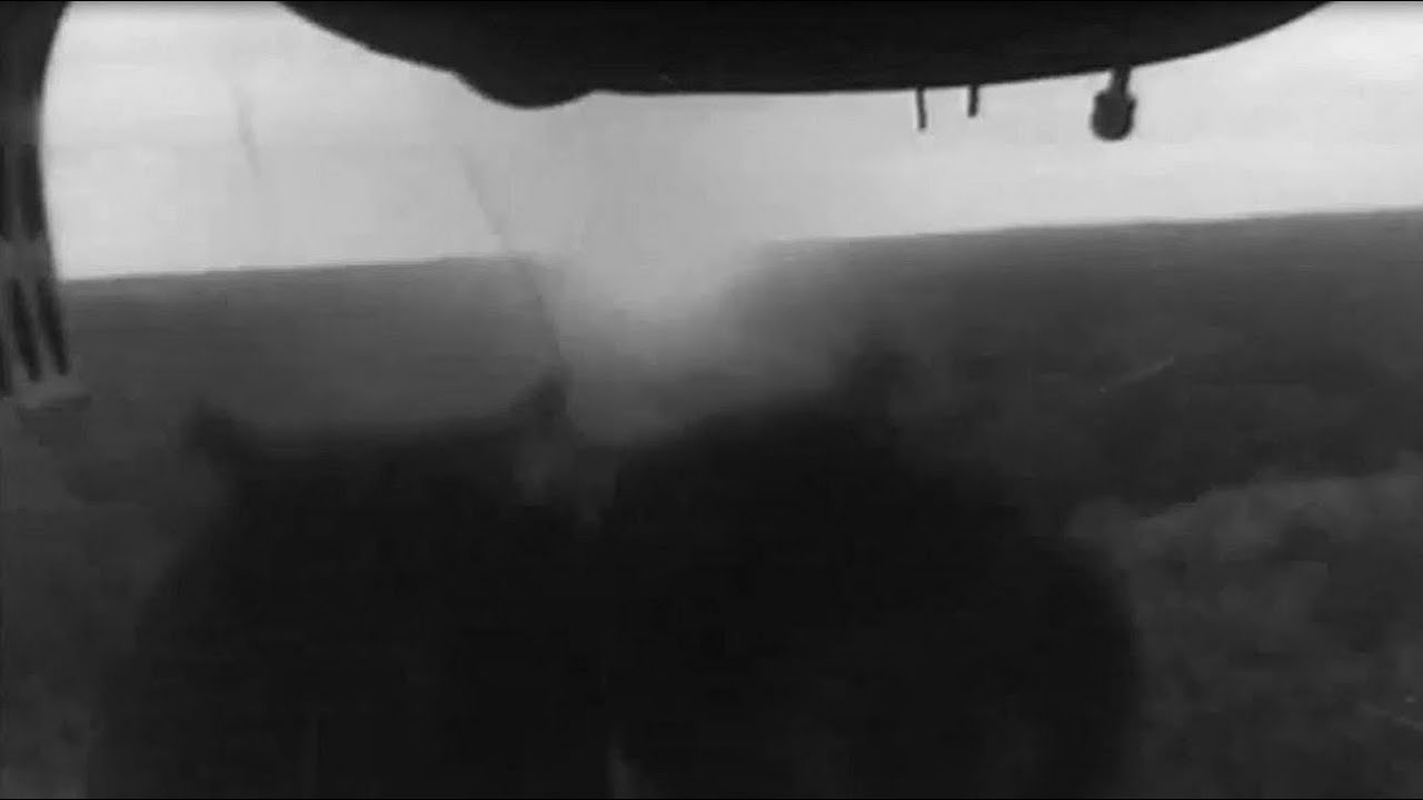 B 25 Low Level Bombing Mission Belly Camera Footage Borneo WW2 Combat (Silent)
