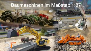 Bulldozer, reach stacker, excavator and wheel loader as functional model | RC 1:87