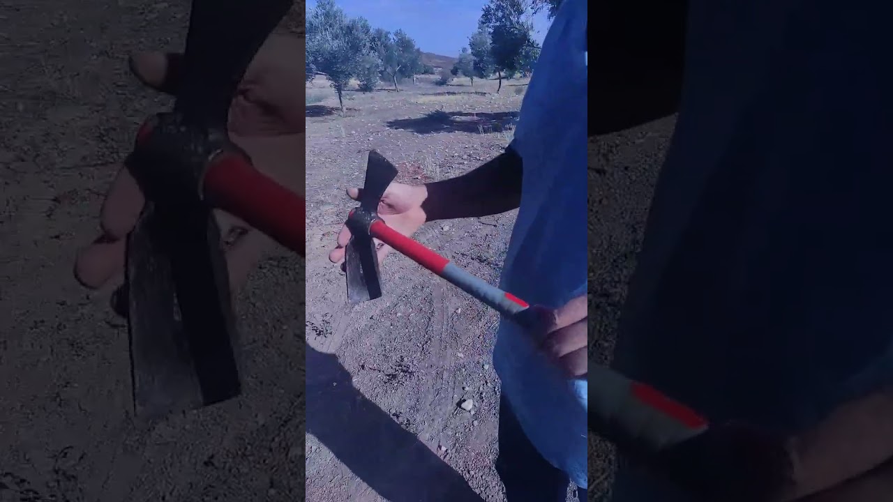 haciendo el mantenimiento de la herramienta para  espestugar/desvaretar