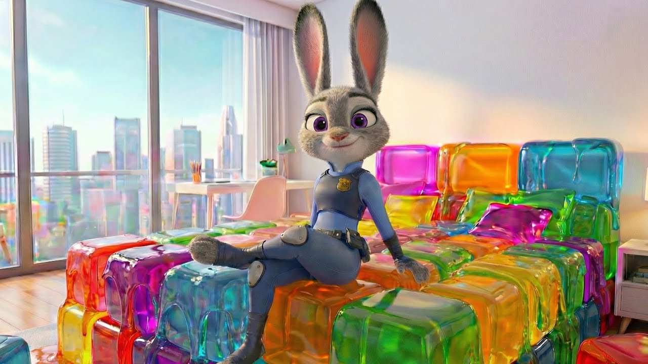 ゼリーの世界で過ごすジュディ｜ズートピア