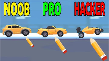 Draw Bridge: Save Car - NOOB VS PRO VS HACKER