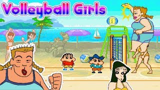二人の熱い女の子とバレーボールをする - ゲーム #158