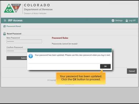 IRP Access Login and Navigation