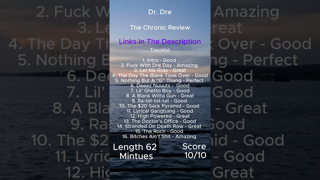Dr. Dre - The Chronic Review