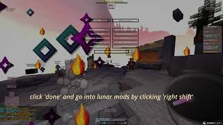 How to Make custom text on your mc screen with Lunar Client.