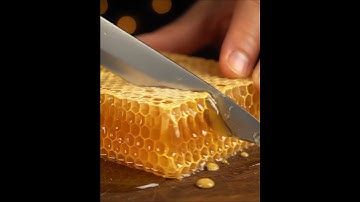 Sticky, Golden, Perfect | ASMR Honeycomb Cut  #satisfying #relax