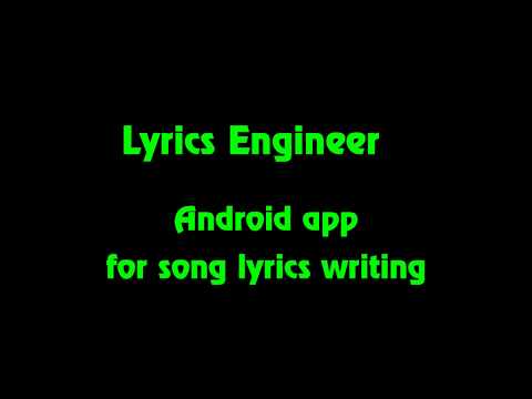 Lyrics Engineer - Android app for song lyrics writing - demo video