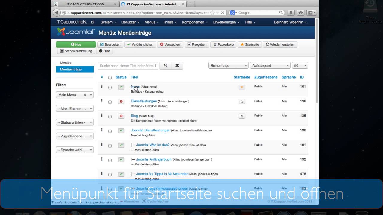 Joomla 3.x Tipps in nur 30 Sekunden: Überschrift auf der Startseite ...