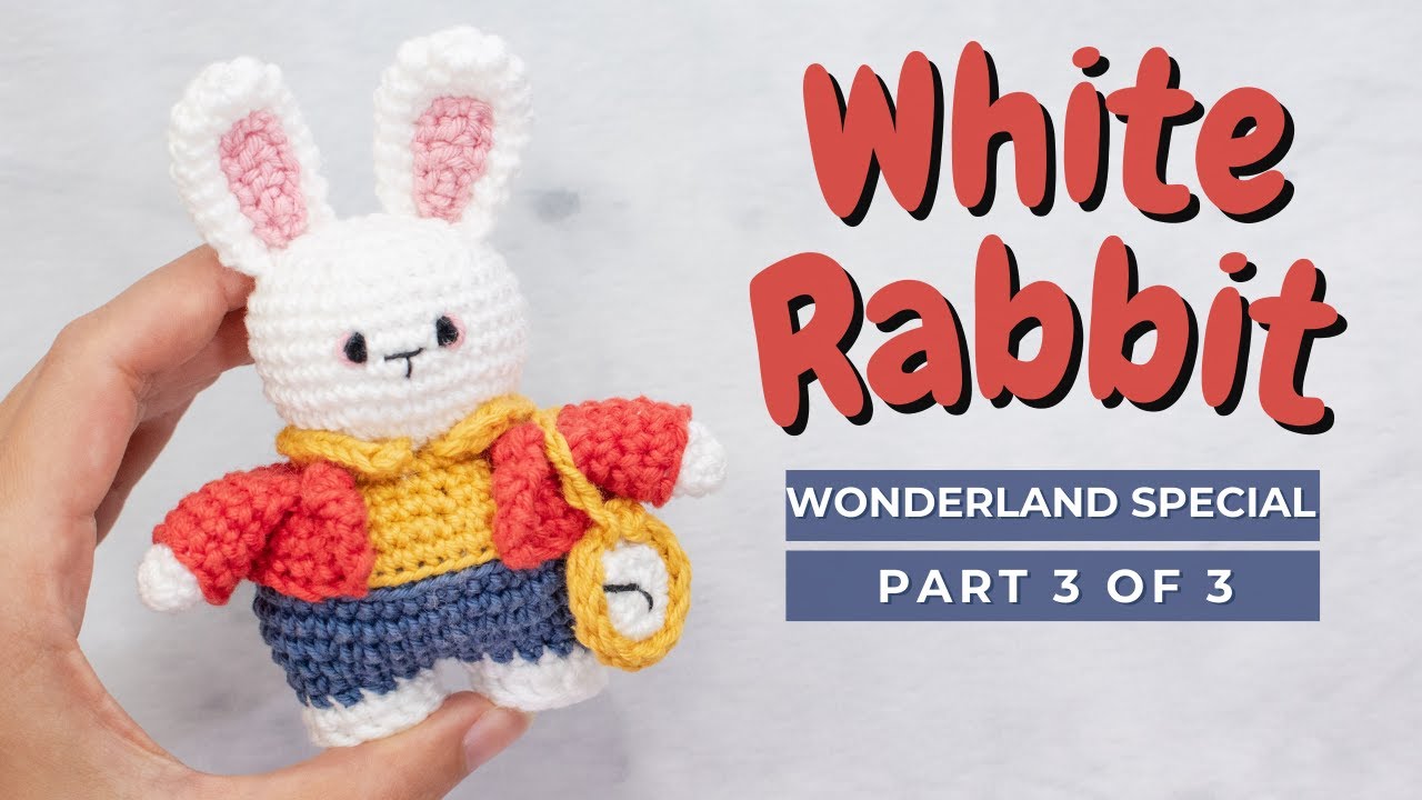 White Rabbit crochet pattern. How to crochet the white rabbit