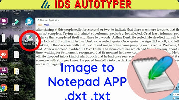 Image to Notepad app .dxt || Autotyper for Data entry in Notepad app .txt | Blend Notepad