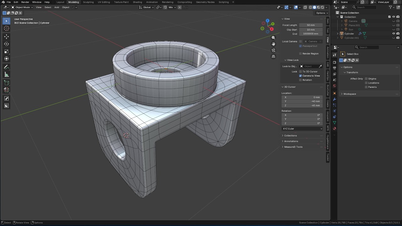 58. Blender modeling practice #18(bracket part). Enjoy Blender!