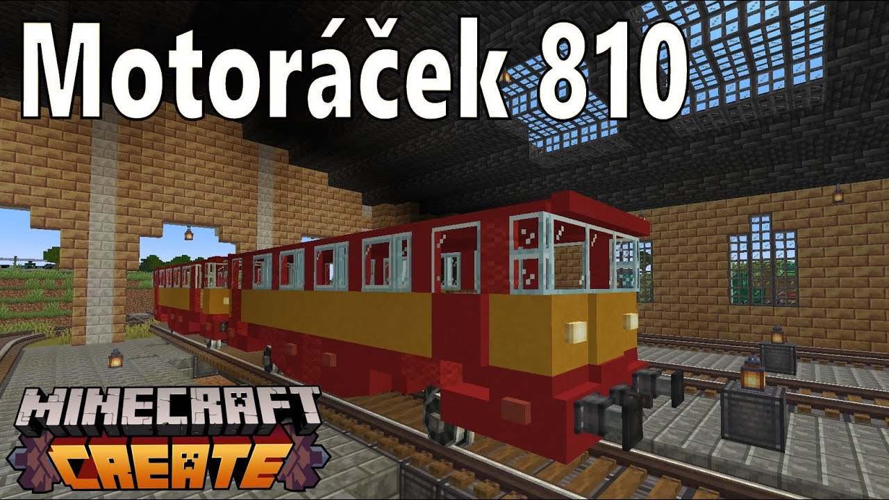 Motorový vůz 810 - tutorial - minecraft create mod - YouTube