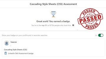 Css LinkedIn Assessment | Linkedin Css Skill Assessment 2021 {Passed}