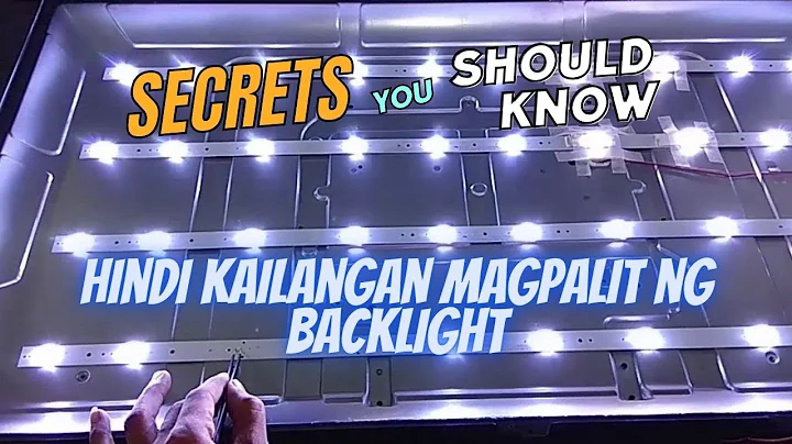 Hindi kailangan magpalit ng backlight Paano magpalit ng backlight