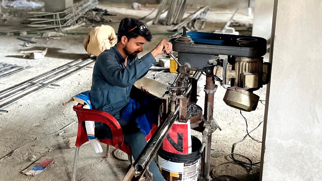 Making Process Of Stainless Steel Railing For Balconies | SS Railings Welding & Fitting Process