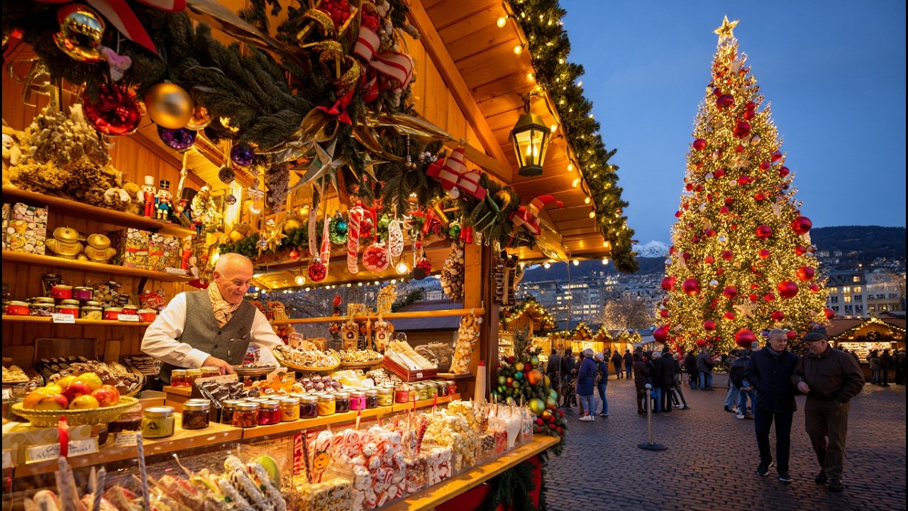 MOST BEAUTIFUL CHRISTMAS MARKETS IN THE WORLD 🎄 SWITZERLAND, WALKING TOUR 4K