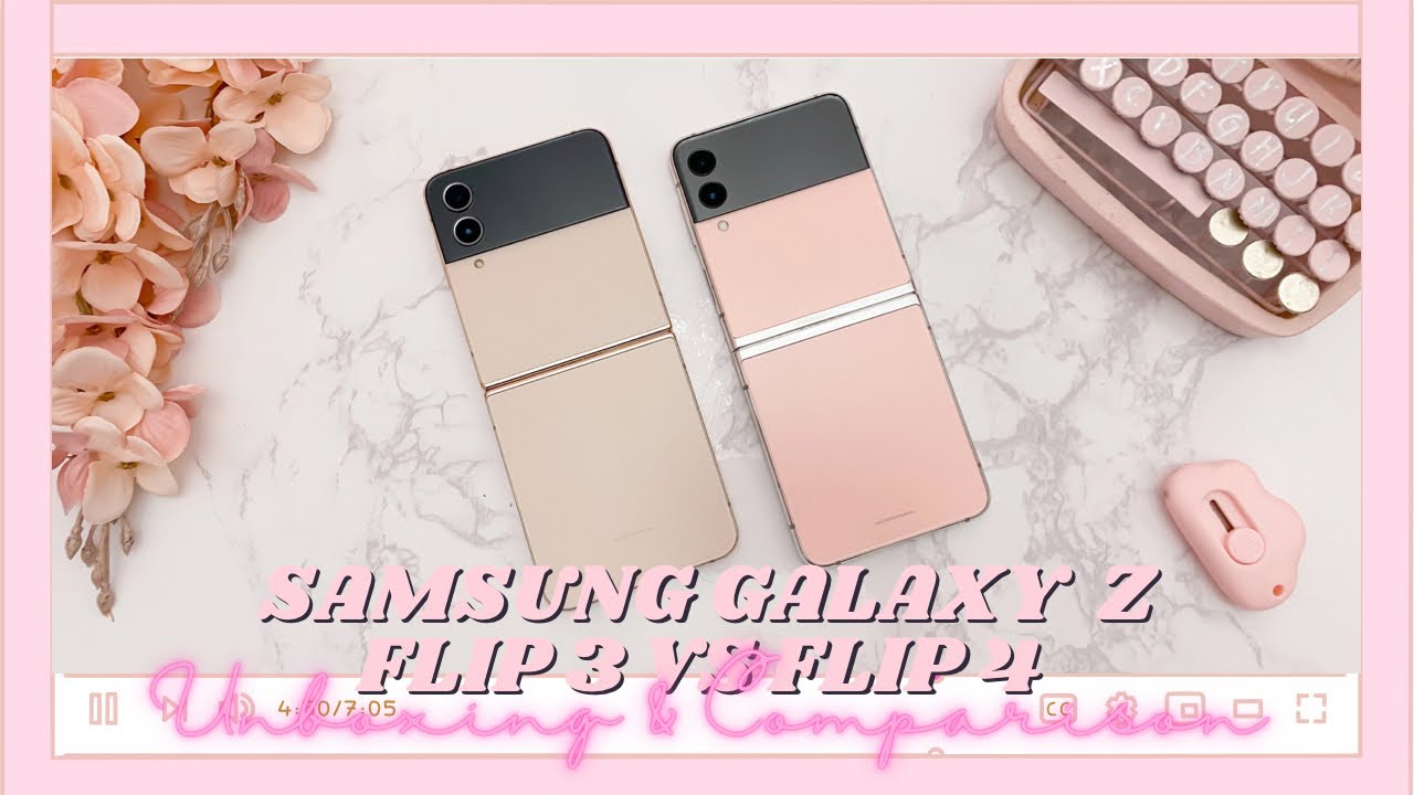 Samsung Galaxy ZFlip4 (pink gold) unboxing + accessories ft