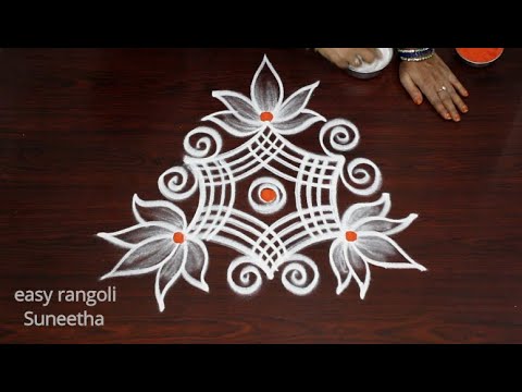 Beautiful & colorful rangoli for festival | Simple rangoli design |  Beginners rangoli design - video Dailymotion