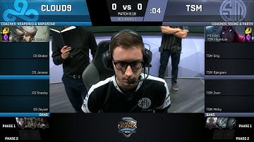 C9 vs TSM Game 1| 2018 NA LCS Regional Regional Qualifier - Finals | Cloud 9 vs Team SoloMid