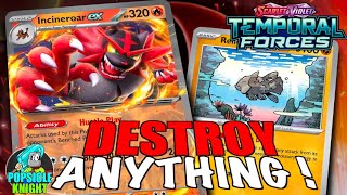 INCINEROAR ex : Attack for ONE Fire Energy ! 820 Damage ! PTCGL Gameplay (Pokémon TEMPORAL FORCES)