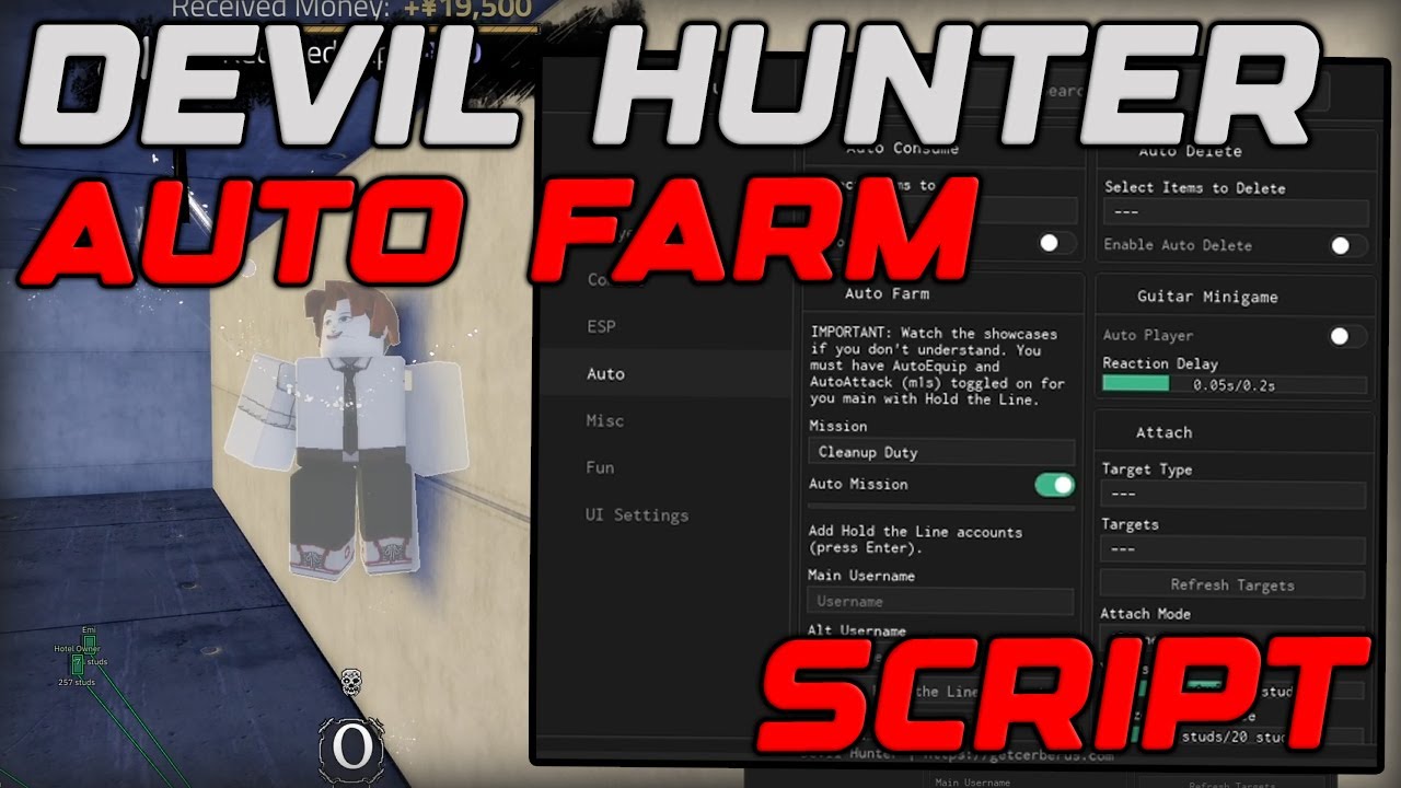 [🔥UPDATE 1] Devil Hunter Script Gui Auto Farm Clean Up, Auto Parry, Kill Aura - Roblox 2026