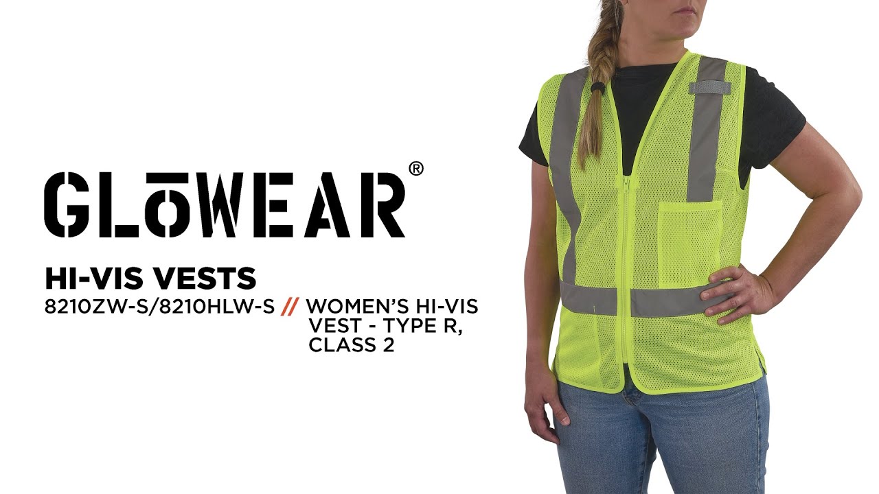 GloWear 8210HLW-S and 8210ZW-S Women’s Hi-Vis Safety Vests Combine a Women’s Fit with Breathability