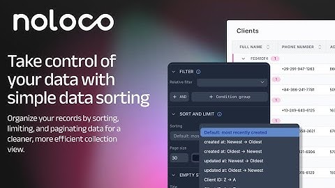 Organize your Data by Sorting and Limiting Records