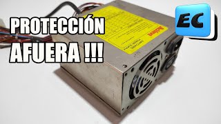 Como quitar la proteccion de una fuente de PC  Bonus  hacerla de tension variable entre 1.8v  y 24v