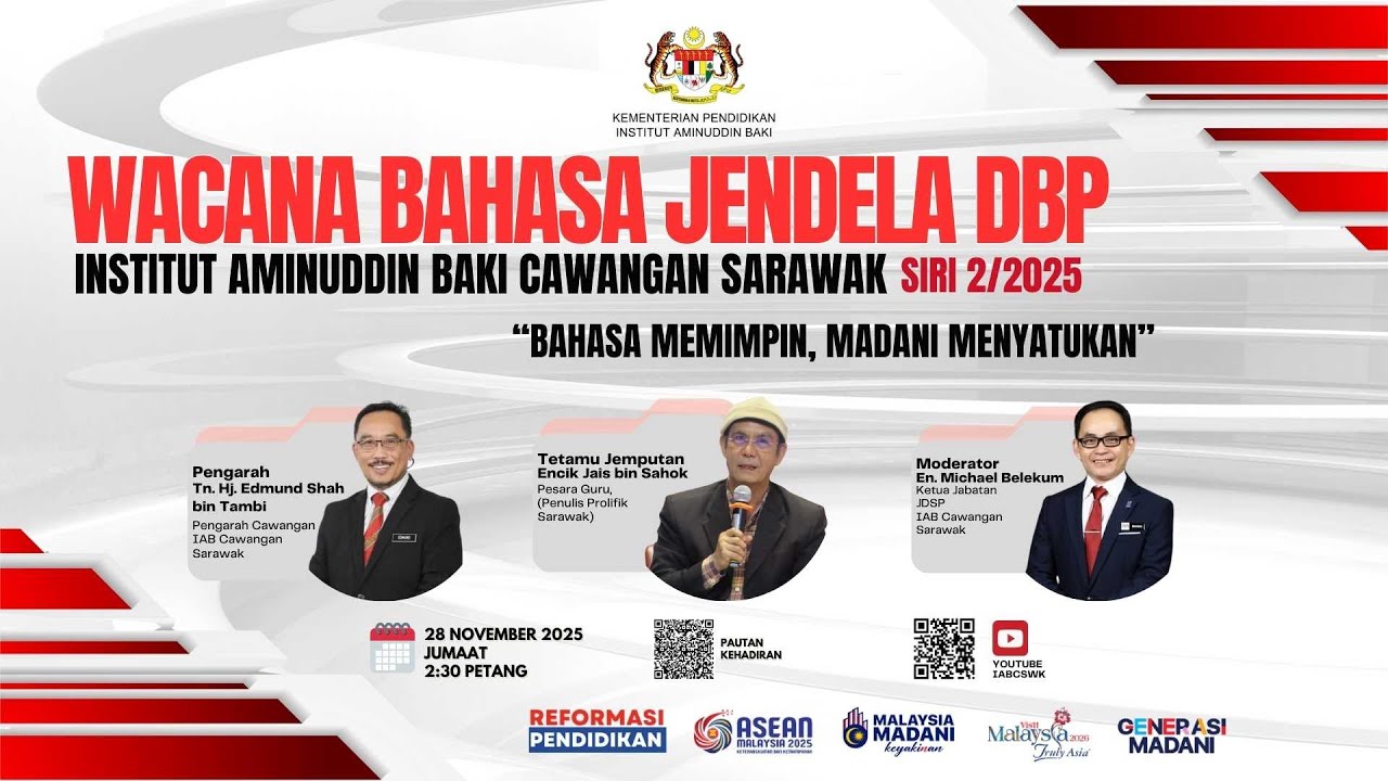 WACANA BAHASA JENDELA DBP INSTITUT AMINUDDIN BAKI CAWANGAN SARAWAK SIRI 2'2025