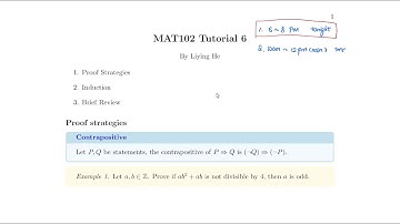 MAT102 2020 Fall Tutorial 6 TUT9106