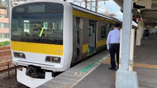 JR平井駅を入線.通過.発車する列車。