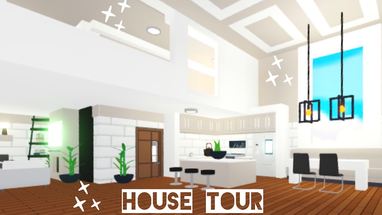 Modern Mansion Balcony House Tour My Curtain Hack Tutorial Adopt Me Roblox Youtube - roblox adopt me modern mansion speed build