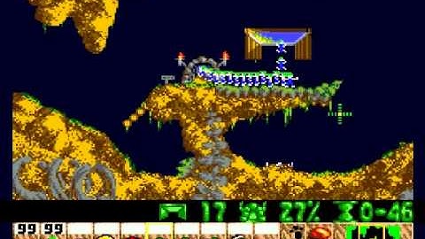 Lemmings Genesis/Mega Drive Walkthrough: Present Level 7
