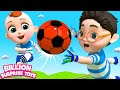 إنه يوم جميل أن تلعب بكرات كرة القدم الملونة - Kids Funny Cartoons